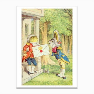 The Fish Footman Delivering An Invitation To The Duchess Canvas Print