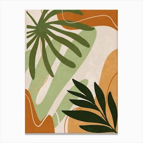 Abstract Tropical Leaves 5 Canvas Print