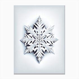 Ice, Snowflakes, Marker Art 5 Canvas Print