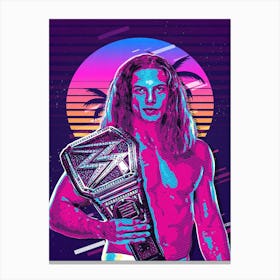 Matt Riddle 80s Retro Canvas Print