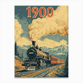 Aihrgdesign A Vintage Poster Of A Steam Locomotive In 1900 Tr 3a3bdc17 D7d4 4a64 A0bd Ad46fe47f76e 1 Canvas Print