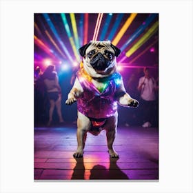 Disco Pug Canvas Print