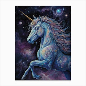 Unicorn In Space 1 Canvas Print