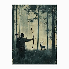 Hunter In The Woods Canvas Print