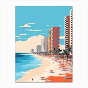 Cancun, Mexico, Flat Illustration 4 Canvas Print