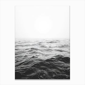 Black And White Seascape Canvas Print