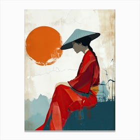 Asian Woman, Boho Canvas Print