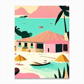 Cabilao Island Philippines Muted Pastel Tropical Destination Canvas Print