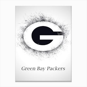 Green Bay Packers Sketch Drawing Canvas Print