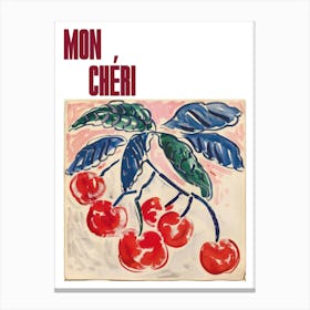 Mon Cheri Poster Cherries Matisse Style 1 Canvas Print