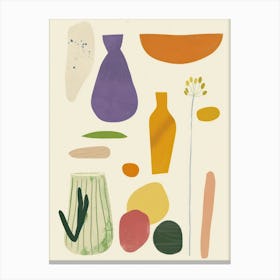 Abstract Objects Flat Illustration 12 Canvas Print