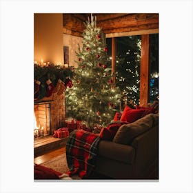 Christmas In The Cabin Canvas Print