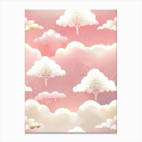 Pink Sky With Clouds 1 Canvas Print