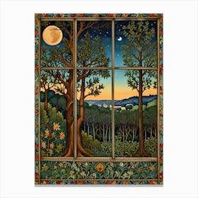 William Morris Moonlight Window Canvas Print