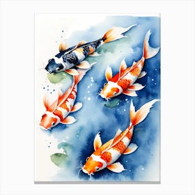 Koi Fish Watercolor Painting (26) Canvas Print