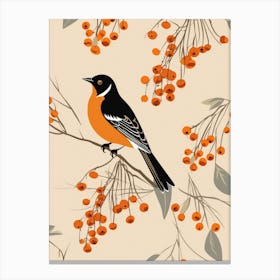 Bird On A Branch 4 Canvas Print