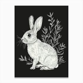 New Zealand Rabbit Minimalist Illustration 4 Canvas Print