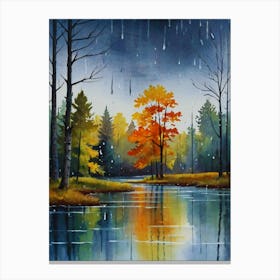 Autumn By The River 1 Canvas Print