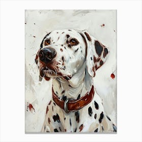 Dalmatian Acrylic Painting 6 Canvas Print