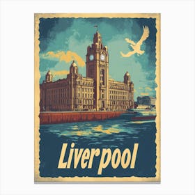 Aihrgdesign A Vintage Travel Poster Of Liverpool Canvas Print