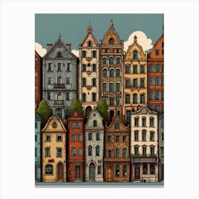 Old Buildings In Poland Canvas Print