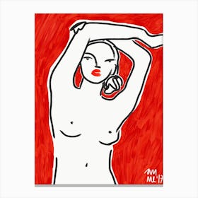 Red Nude Canvas Print