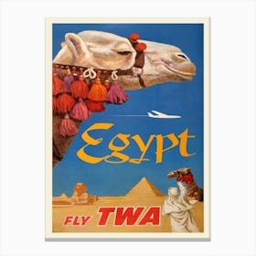 Twa Travel Poster For Egypt By David Klein Canvas Print