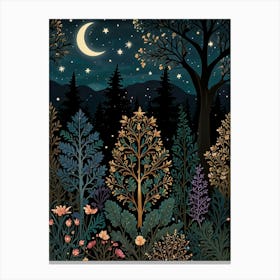 Night In The Forest 9 Canvas Print