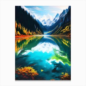 Mountain Lake In Autumn 6 Canvas Print