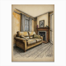 Living Room 1 Canvas Print
