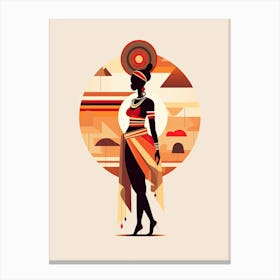 African Tribal Queen Canvas Print