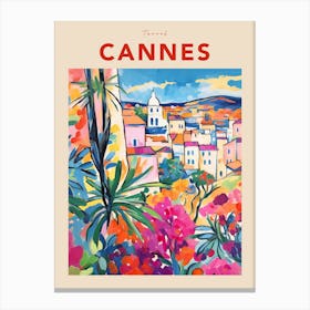 Cannes France 8 Fauvist Travel Poster Canvas Print