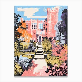 Nymans Gardens Abstract Riso Style 3 Canvas Print