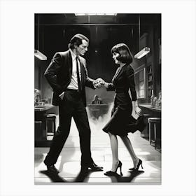 Man And A Woman Dancing Canvas Print
