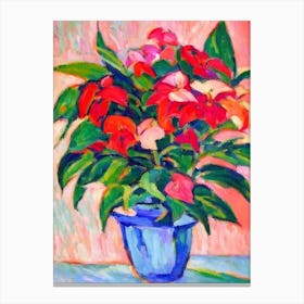 Anthurium Artwork Name Flower Canvas Print