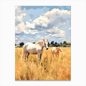 Horses Painting In Lexington Kentucky, Usa 1 Canvas Print