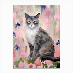 A Australian Mist Cat Painting, Impressionist Painting 4 Canvas Print