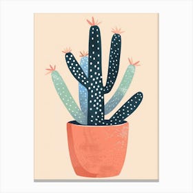 Easter Cactus Plant Minimalist Illustration 7 Canvas Print