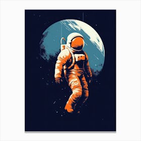 Cosmic Gravity: Astronaut's Journey Canvas Print