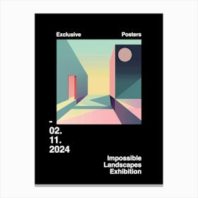 Impossible Landscapes Exhibition Archive Poster 4 Canvas Print