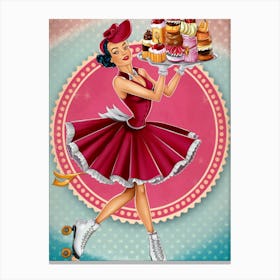 Pin Up Girl Canvas Print