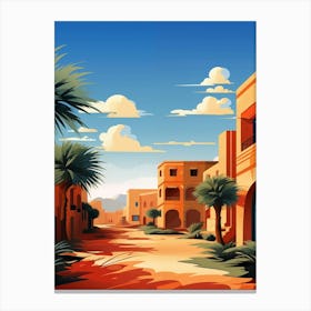 Desert Landscape Vector Illustration Canvas Print