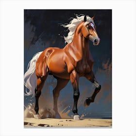 Horse Running In The Sand Toile