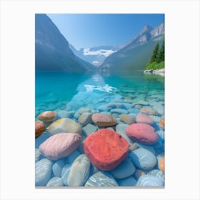 Rocky Lake In Alberta Canvas Print