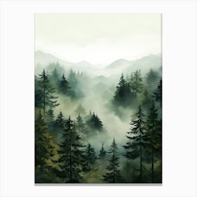 Smoky Forest Canvas Print