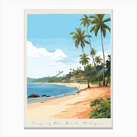 Poster Of Tanjung Rhu Beach, Langkawi Island, Malaysia, Matisse And Rousseau Style 2 Canvas Print