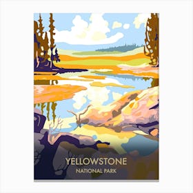 Yellowstone National Park Travel Poster Matisse Style 6 Canvas Print