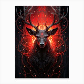 Demon Deer Head Canvas Print