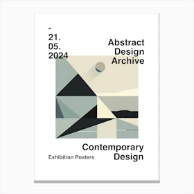Abstract Design Archive Poster 47 Canvas Print