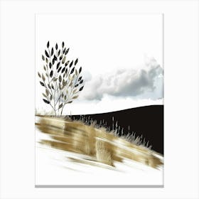 Tree On A Hill Canvas Print